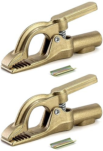 QWORK Welding Ground Clamp, 2 Pack 500A Heavy Duty Tig Welder Earth Clamps