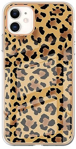 Unichthy Case For iPhone 11 Cover Full Body Rugged Bright Colour Glossy Finish Shockproof Silicone Flexible TPU Rubber Protective Phone Case Cover for iPhone 11 Leopard