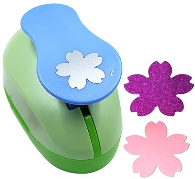 KLOP256 Perforatrice de Papier, 1 Trou Perforatrice, Fleurs Taille 4.8cm, Perforatrice pour Eétiquettes Cadeaux, Travaux manuels, Scrapbooking, Cartes de Vœux