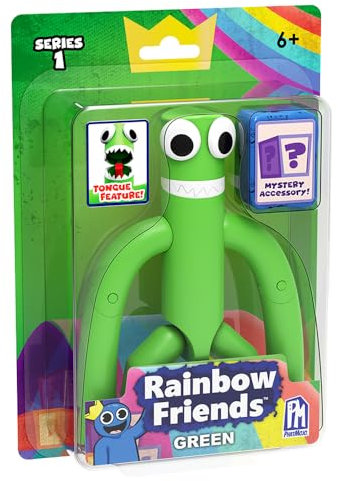 Rainbow Friends Grüne Actionfigur (5 Zoll große bewegliche Figur, Serie 1)