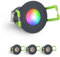 LongLife LED 4er Set Einbaustrahler Mini 3W RGBW anthrazit RAL 7016 IP65 Dimmbare Strahler für Terrassenüberdachung, Carports, Dachüberständen