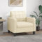 SECOLI Relaxsessel Fernsehsessel Sessel 60 cm Kunstleder-Sessel-Creme-Kunstleder