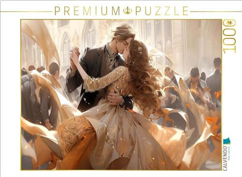 CALVENDO Puzzle Pärchen im Manga Style beim Tanz | 1000 Teile Lege-Größe 64 x 48 cm Foto-Puzzle für glückliche Stunden