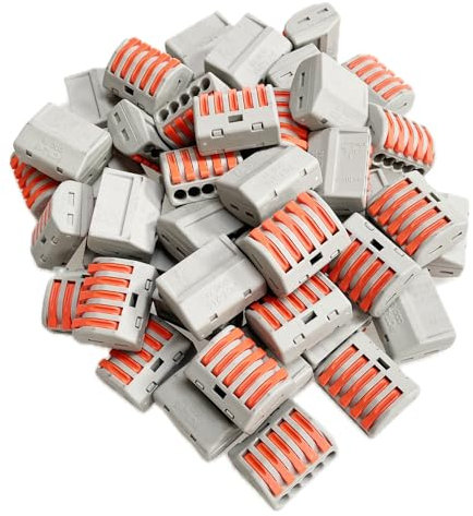 20x Klemme Verbindungsklemme 5-fach Dosenklemme mit Hebel 0,2-4 mm 5-fach 20 stück