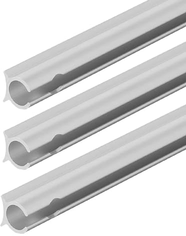 Preiswert&Gut 3X Kederschiene aus Aluminium 90° Ø9mm x 1,2m – inkl. Schrauben & Bohrlöcher geeignet für Sonnensegel Keder, Kederleisten Haken und Airlineschiene Zubehör Wohnwagen Zubehör