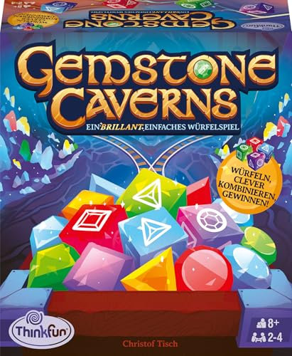 Thinkfun - 76605 - Gemstone Caverns - Das Roll & Write Strategiespiel