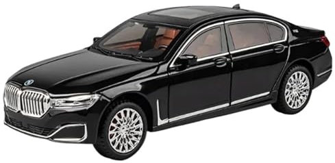 NALora Motorfahrzeuge Replika Auto 1/24 Für BMW 7 Serie 760 LI Legierung Auto Modell Druck Druck Metall Fahrzeuge Hohe Simulation Sammlung Geschenk Originalgetreue Nachbildung (Color : Black)