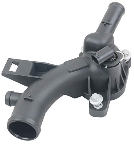 NSGMXT Water Outlet Housing Coolant Flange w/Sensor Aluminium Replacement for Corsa D E Astra J Meriva B Adam A12XEL B12XEL A14XEL B14XEL 25192985 1338022 (Plastic)