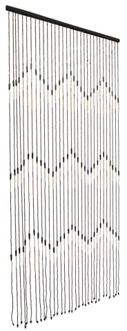 Vielrosse Tür Perlenvorhang, 90cm x 195cm Bambusvorhang, Natur Bambus Holz Perlenvorhang Fadenvorhang Insektenschutz Türvorhang für Schlafzimmer Wohnzimmer Türen Fenster