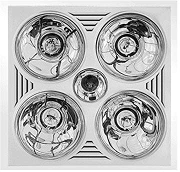 Badezimmerleuchte Integrierte Aluminium-Zwickeldecke 300 * 300 Wärmelampe Vier-Lampen-DREI-in-Eins-Lampe Warme Beleuchtung Heizung Multifunktionslampe Warmes Bad Badezimmerheizungen