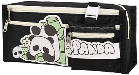 Estuche organizador grande para 180 rotuladores, bolsa de almacenamiento de rotuladores con divisores y 4 bolsillos para rotuladores de pintura, pinceles u otros materiales de arte, color negro (dis