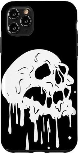 iPhone 11 Pro Max Halloween - funny skeleton white skull scary face Case