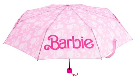 Barbie Ombrello per Ragazze, Struttura Compatta e Pieghevole ad Alta Resistenza, Ombrello Bambole Ragazze e Adolescenti