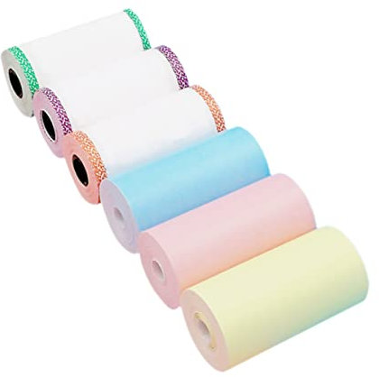 Operitacx 6 Stück Buntes Druckpapier Für Haus Und Büro Farbiges Schreibmaschinenpapier Thermopapier Kompatibel Mit Tintenstrahldruckern Und Faxgeräten Rosa Blau Gelb Violett Grün Rot