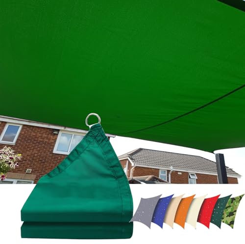 Toldo Vela de Sombra Impermeable,Toldos de Vela Rectangular 2x2m,Toldos Exterior Terraza Protección UV 95%,para Jardin, Balcón, Patio.(Verde)