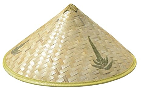Hut Oriental, Chinesischer Hut, Reisbauer, aus Stroh, Karneval, Kostüm, Halloween Mottoparty Strohhut Bambushut Reisen, Angeln, Gartenarbeit Vietnamesischer