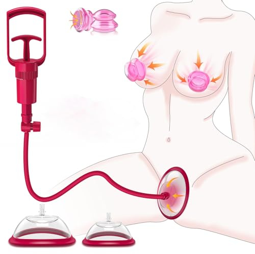 Pussy Pump Nipple Suckers Women Sex Toys, Red Vagina Pump Clit Pump for Female to Enhance Sexual Pleasure, UK Adult Sex Toys Games Nipple Clitoral Stimulator for Woman Couples Pleasure