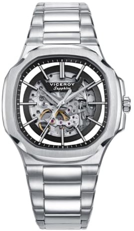 Viceroy Reloj Hombre Analógico - Colección Laura Escanes - 41 mm - Acabado Dorado - Cristal de Zafiro - Sumergible 10 ATM - Movimiento de Automático – 45113-57