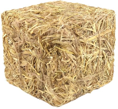 Paillis de paille de blé naturelle (1 kg), balle de paille compressée pour parterres de jardin, contrôle des mauvaises herbes, rétention de l'humidité et protection du sol, plates-bandes surélevées