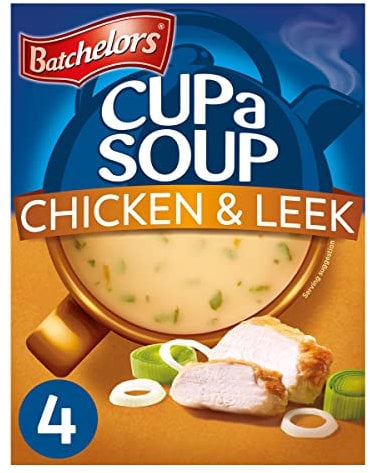 Batchelors Cup a Soup Chicken & Leek Instant Soup Sachets, 4 Sachets, 86 g (Pack of 1)