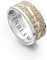 DUR Schmuck Unisex Ring Nordsee II Strandsand Silber 925/- rhodiniert (R4902) (56 (17.8))