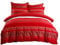 USTIDE Red Bohemian Duvet Cover Set 3-Piece Exotic Ethnic Bedding Set 100% Cotton Bedding King Size