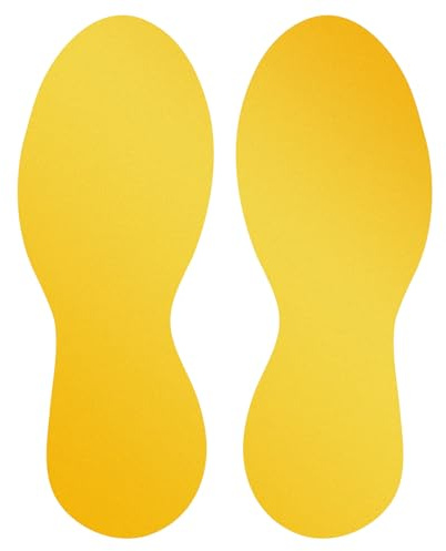 Durable Bodenmarkierung Fußform (Selbstklebende Markierungsfüße, 5 Paar) RAL 1003 Signalgelb, 172704
