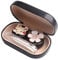 Cute Contact Lens Cases, Cat Contact Lens Soak Storage Box, Portable Pink Contact Lens Holder with Tweezers for Travel Kit (Black Case Fox)