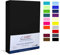 Camry Spannbettlaken 90x200cm - 100x200cm Schwarz Baumwolle Bettlaken Jersey Spannbetttuch Oeko-Tex 100