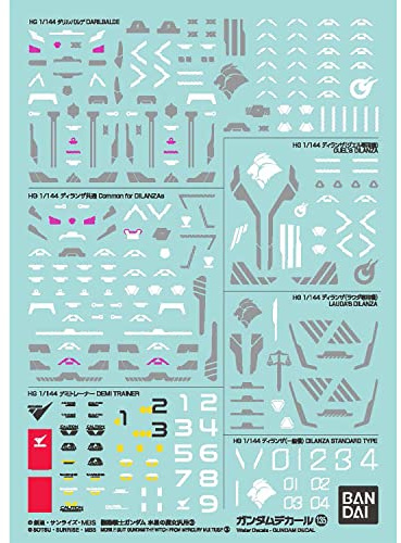 Gundam Decal GD-135 Mobile Kostüm Gundam: Die Hexe des Merkur, Set 3
