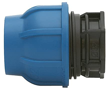 PP-Fitting Endkappe 32mm Stopfen Verschluss - PE Rohr - PE Verschraubung Klemmverbinder PN16, DVGW