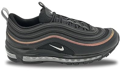 NIKE Air Max 97 Men's Fashion Trainers Sneakers Shoes FD0655 (Black/Picante Red/Metallic Silver/Wolf Grey 001) UK8.5 (EU43)