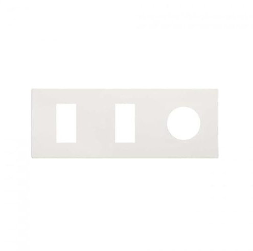 SIMON 270 | Marco estética mínima 3 elementos enchufe + 2 módulos estrechos blanco 27191630-090