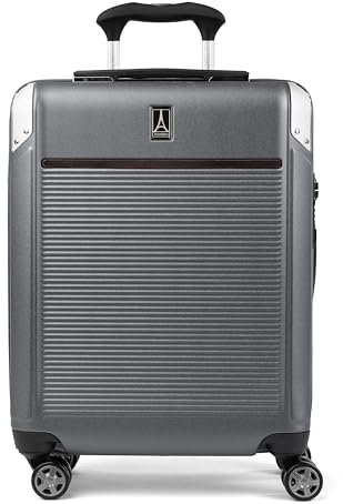 Travelpro Platinum Elite Hardside Kabinenkoffer, 4 Räder, starr, erweiterbar, 39 Liter, Grauvintage Hardside erweiterbares Gepäck mit Spinner-Rädern, 54x38x20 cm
