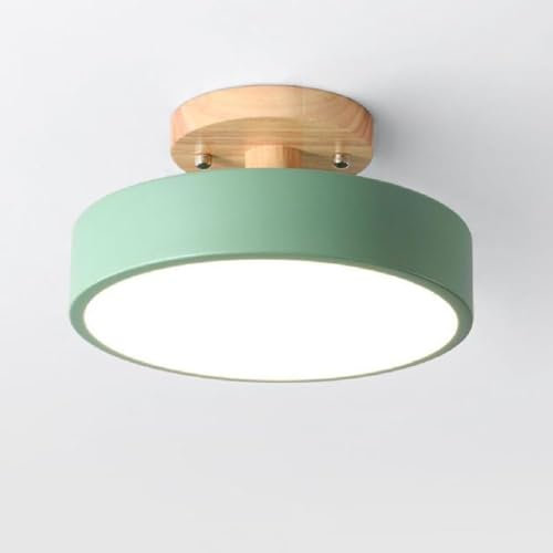 Mengjay Lampara Techo, 13W Plafon LED Techo Regulable 3000K 4000K 6500K Lamparas de Techo Salon Plafones Para Techo LED para Dormitorio Cocina Salon Baño Comedor Pasillo Ø20CM (Verde)