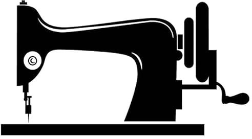 JIFENLI Autoaufkleber 15,8 cm * 8,6 cm Nähmaschine Mode Auto-Styling Dekor Auto Aufkleber Vinyl Schwarz/Silber