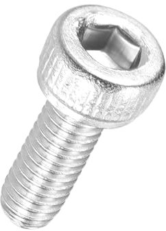 Kozelo 50Pcs Vis à Tête Cylindrique à Six Pans Creux - [M3-0,5 x 8mm] Acier Inoxydable 304 Entièrement Fileté à Entraînement Hexagonal pour Moteur Électrique, Argent