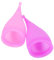 WATIIFUFU Menstruationstassen aus Silikon für Damen 30 ml Größe L auslaufsicher bequem Rosa/Violett 2 Stück/Packung zufällige Farbauswahl