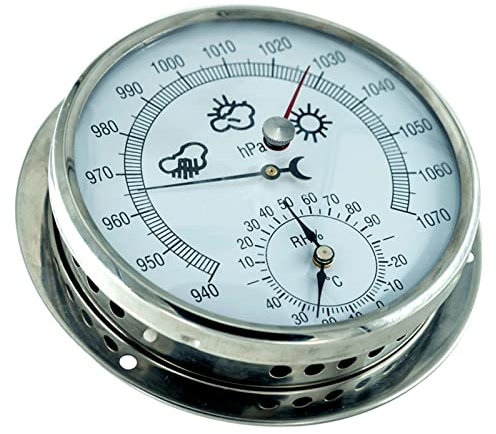 Traditionelles Barometer, Wetterstation, nautische Gezeitenuhrhalterung | Wetteruhrstation