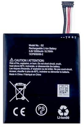 Vvuilsty S2 Battery Compatible with Ring Video Doorbell 6 Pin Battery 0 Cycles Rechargeable Battery
