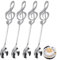 4 Pack Musical Note Spoon, Guitar Spoons, Novelty Tea Spoons, Guitar Coffee Teaspoons, Coffee Spoons, Stainless Steel Spoon, for Stirring Drink Mixing Milkshake (Silver)