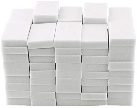 Kepgapo Gomma per Spugne per Pulizia Magica, Detergente per Gommapiuma per Uso Domestico Schiuma per Cucina, Mobili, Auto, Pelle (Confezione da 50)