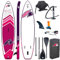 Campsup SUP F2 AXXIS 11'2 Combo Pink Aufblasbares Stand Up Paddle Board | 340x81x15 cm | Surfboard für Einsteiger & Fortgeschrittene mit zubehör | Tragkraft bis 165 Kg