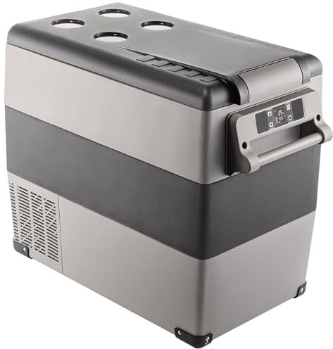 ZHIMAI Glacière électrique, 45 L Frigo, 12 V et 230 V congélateur pour Voiture, Camion, Camping-Car, Bateau et Prise de Courant