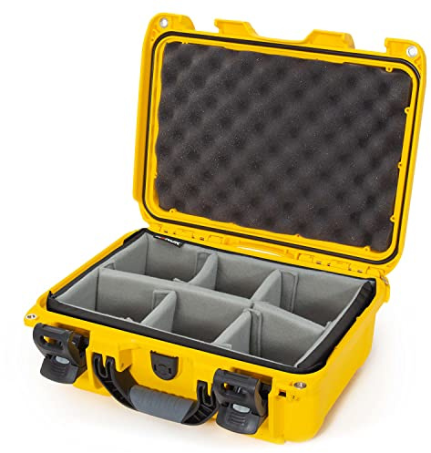 NANUK 915 Pro Hartschalenkoffer aus NK-7-Harz für Handgepäck, IP67-zertifiziert, stoßfest, wasserdicht, mit Softgrip und ergonomischem Griff, PowerClaw-Verschlusssystem, Gelb