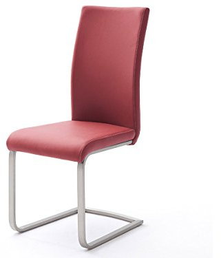 möbelando Freischwinger Schwingstuhl Küchenstuhl Stuhl Stühle Küche Miafle II (4er Set) (Bordeaux)