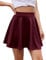 DRESSTELLS Rock Damen Kurz Sommer Tennisrock Knielang Minirock High Waist Burgunderrot Skater Rock Faltenrock Burgundy L