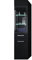 Armoire de Rangement Rio Hauteur 131 cm Noir Brillant - Meuble de Rangement Haut Placard Armoire Colonne