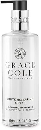 Grace Cole White Nectarine & Pear Hand Wash, Moisturising and Nourishing, Vegan and Cruelty Free 300ml