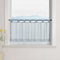 ESLIR Scheibengardine mit Schlaufen Gardinen Küche Bistrogardinen Transparent Stores Vorhänge Uni Voile Grau HxB 60x140cm 1 Stück
